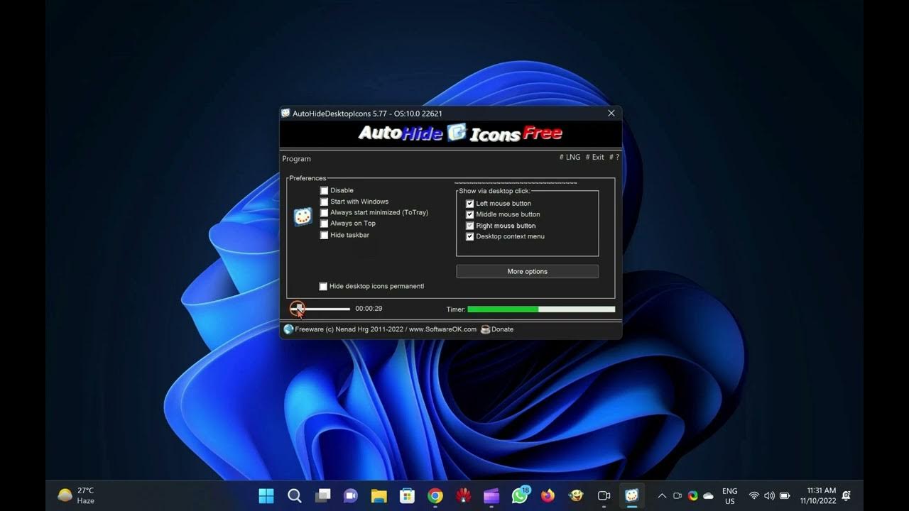 'Video thumbnail for How to automatically hide desktop icons on Windows 11 or 10?'
