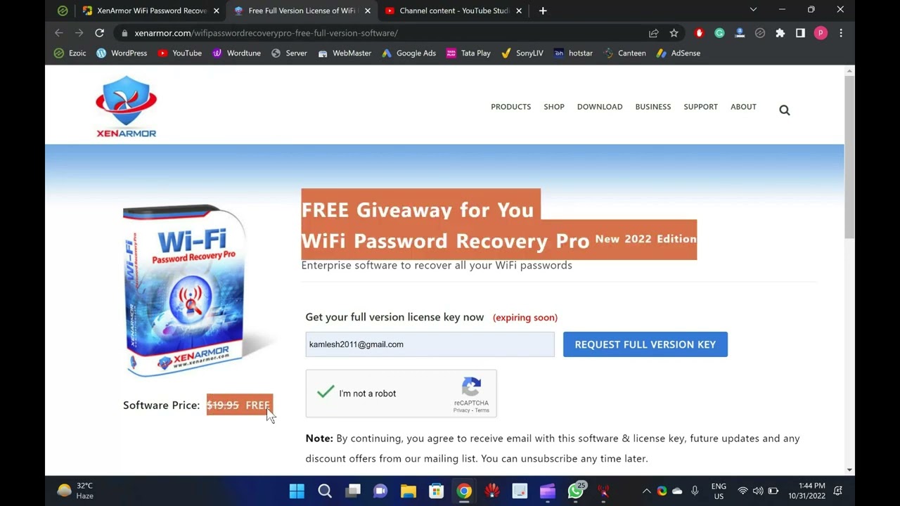 'Video thumbnail for XenArmor WiFi Password Recovery Pro Free License'