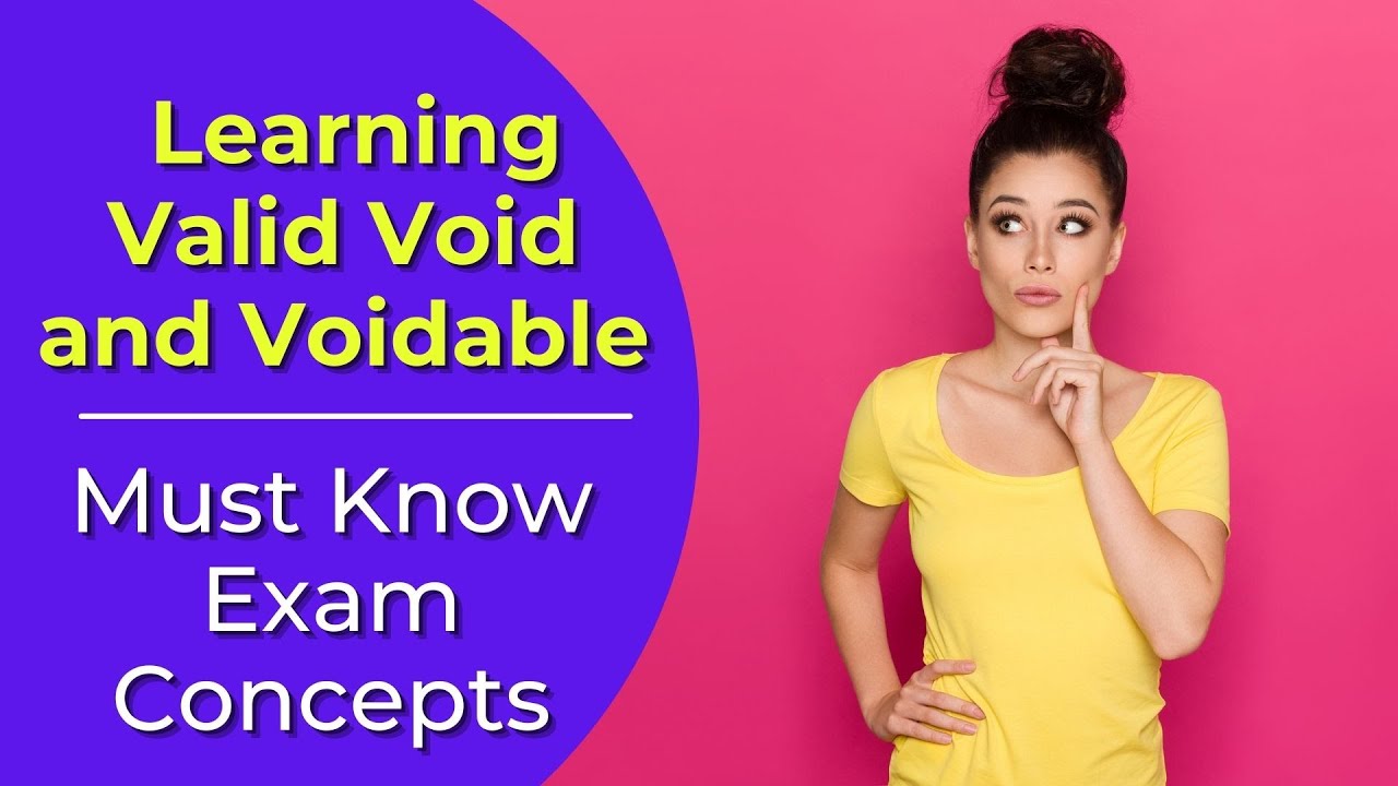 Video thumbnail for Valid, Void, and Voidable: The Difference? Real estate license exam questions.