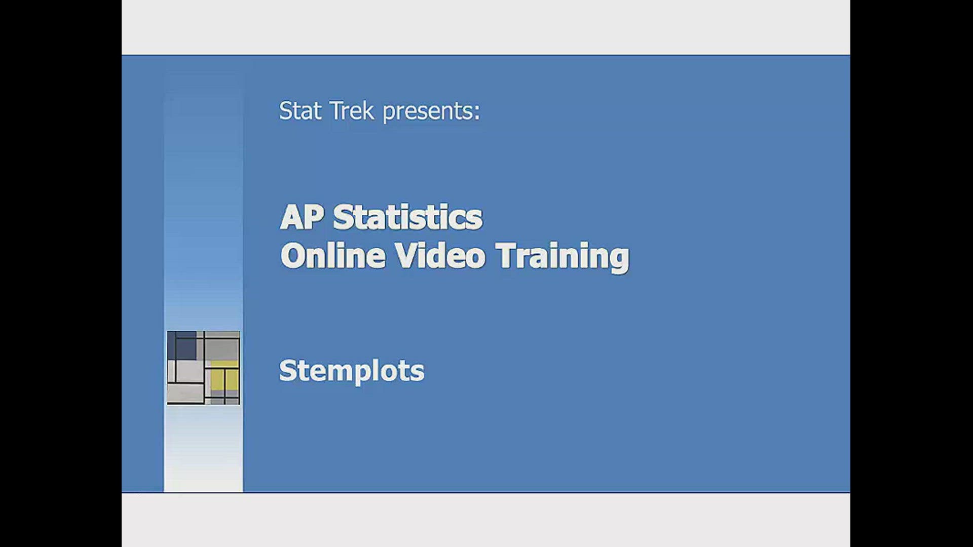 'Video thumbnail for AP Statistics: What is a stemplot?'