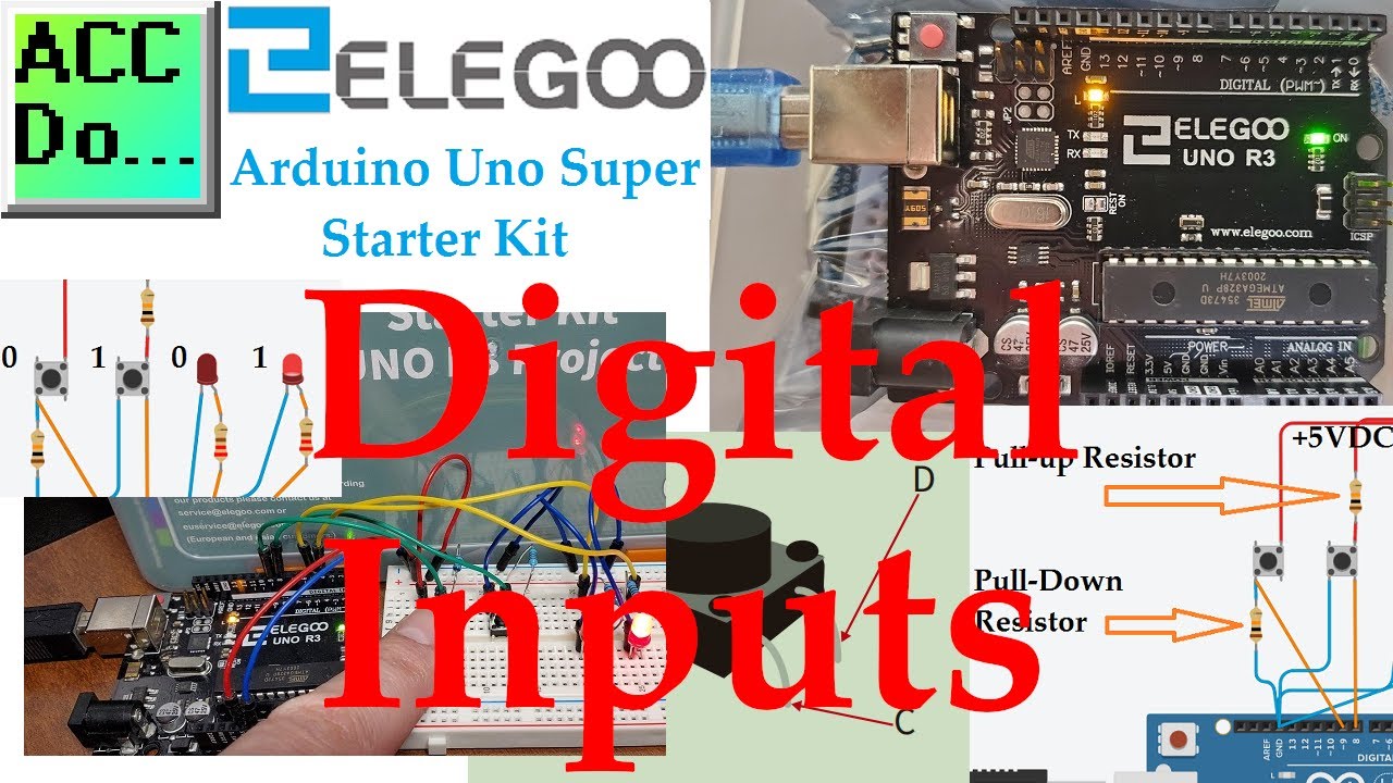 'Video thumbnail for Arduino Uno Super Starter Kit Digital Inputs'