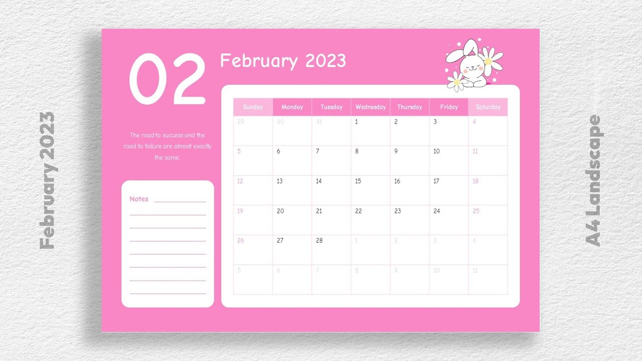 'Video thumbnail for February 2023 Calendar Cute Template: Organize Your Month in Style!'