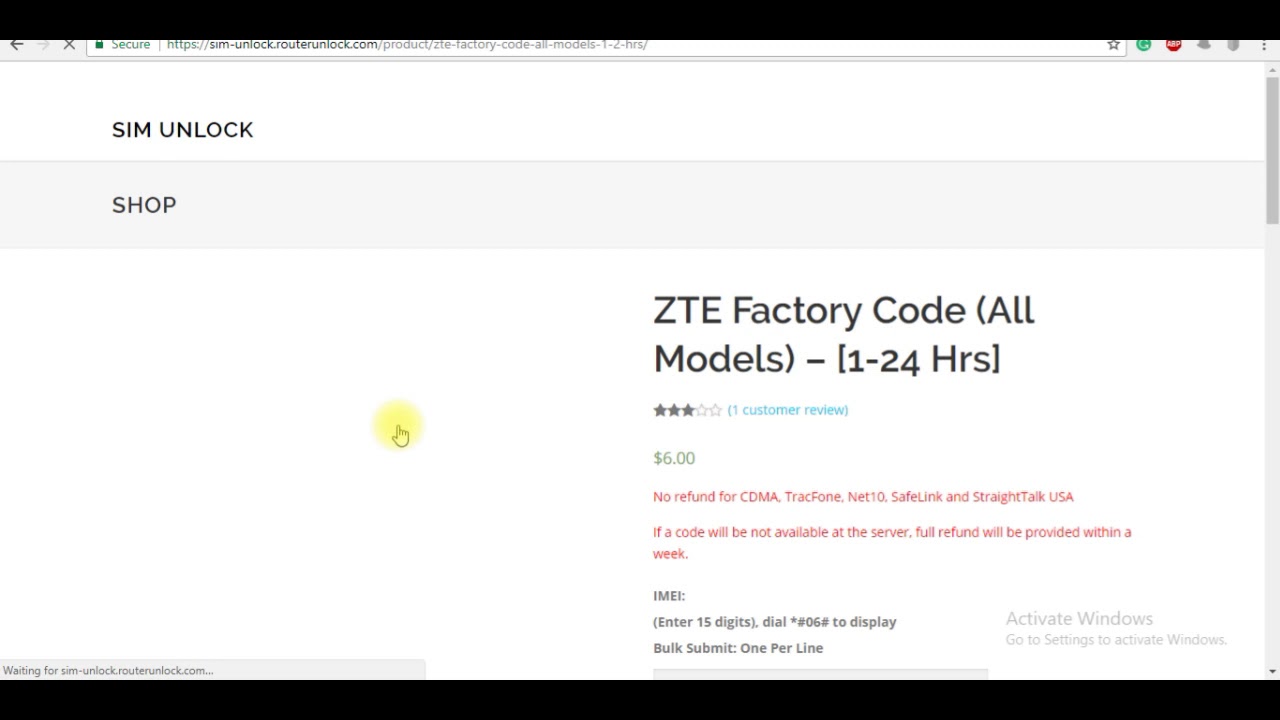 Video thumbnail for Unlocking of ZTE MF90(+) Plus Router