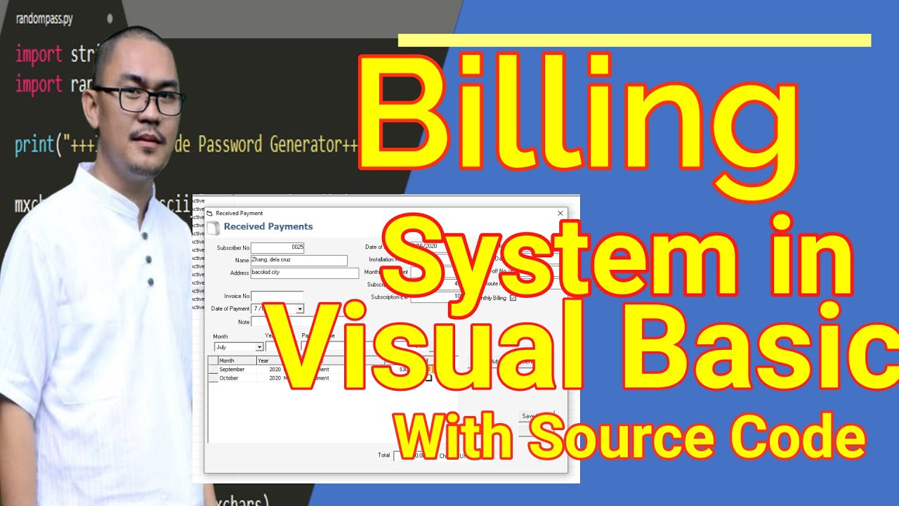 'Video thumbnail for Billing System project Using Visual Basic And Access Database with Source Code'
