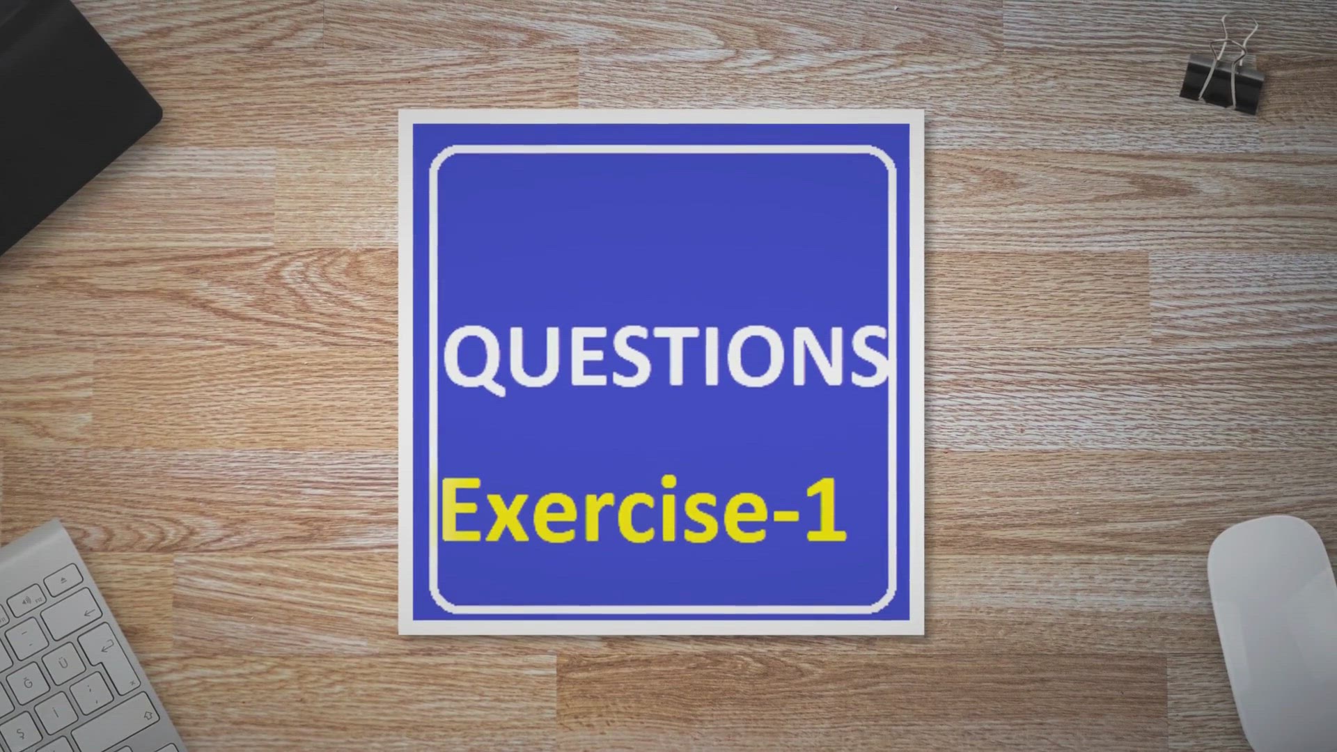'Video thumbnail for Questions Exercise -1'