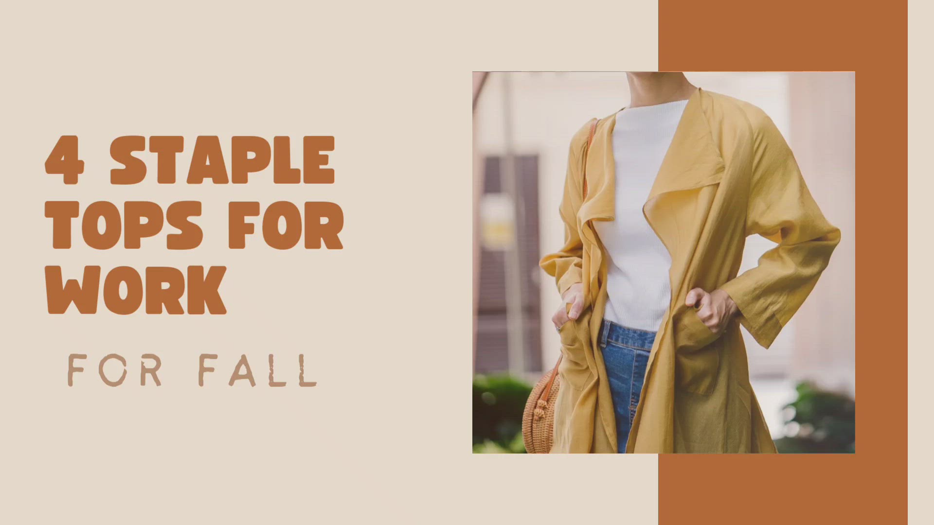 Video thumbnail for Essential fall tops for work