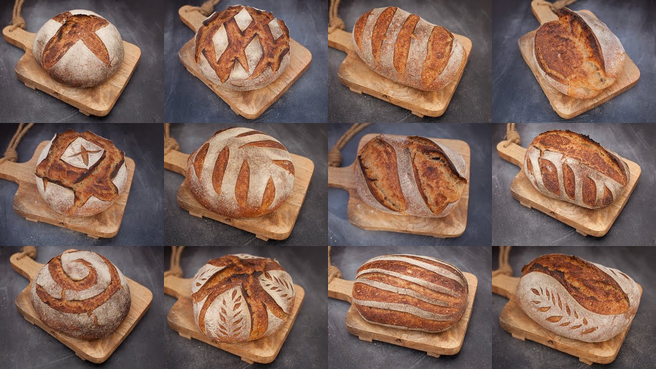 Video thumbnail for Sourdough Bread SCORING Techniques | Bread Scoring PATTERNS & DESIGNS