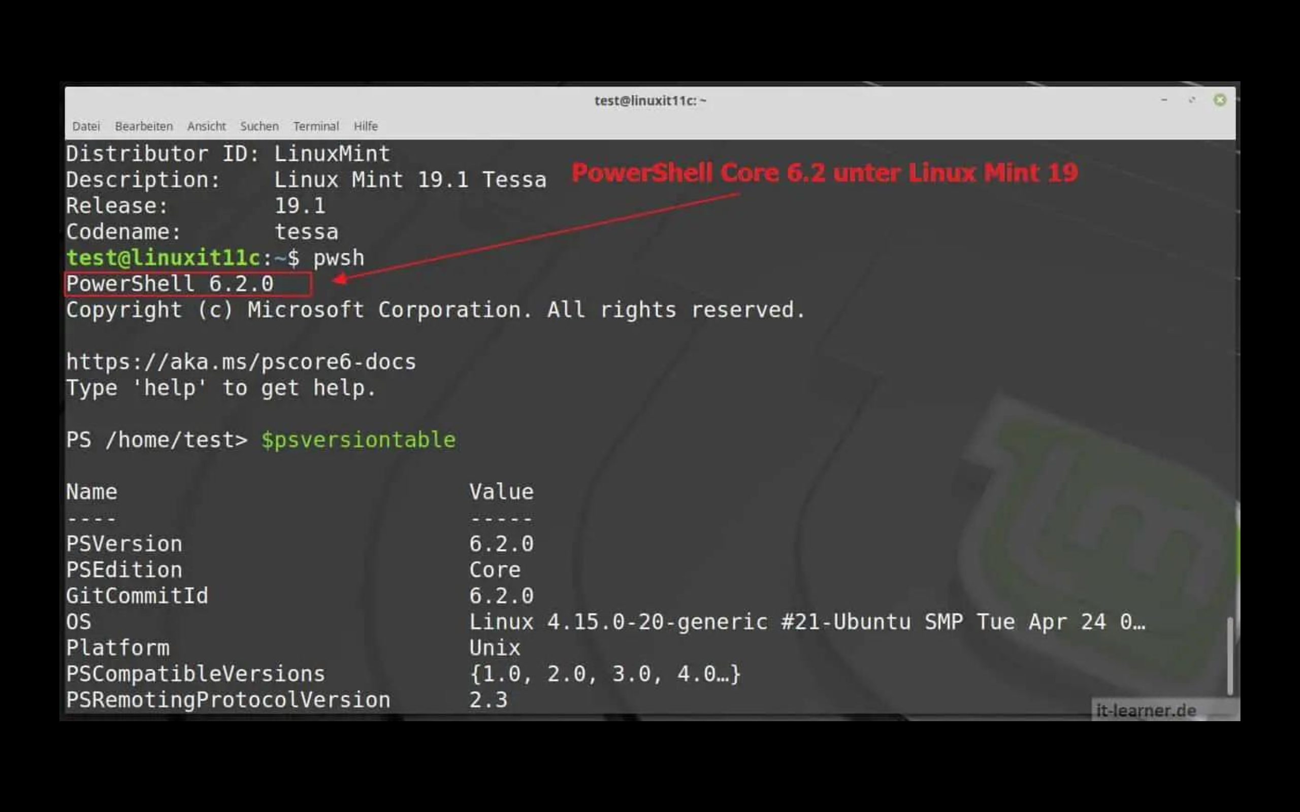 'Video thumbnail for Die Windows PowerShell auch unter Linux verwenden – So installiert man die Windows PowerShell Core unter Linux'