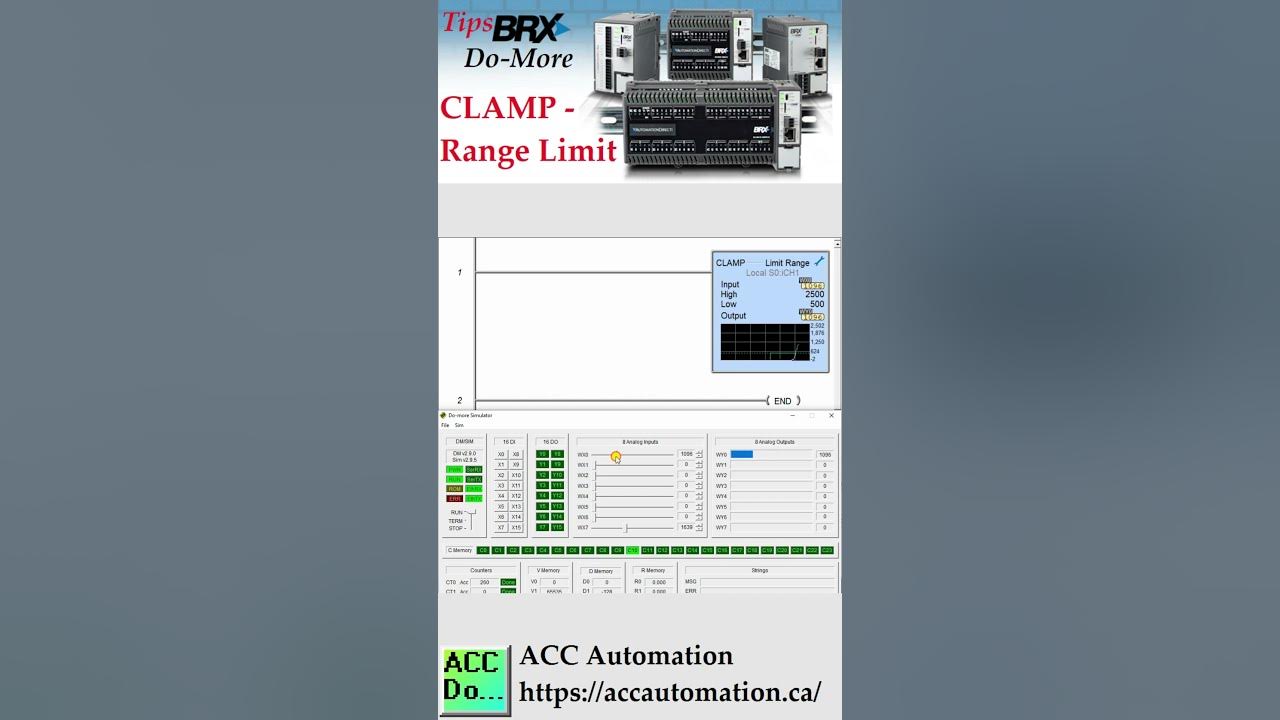 'Video thumbnail for Learn How to Use the Do-More PLC CLAMP: Instruction for Limit Range'