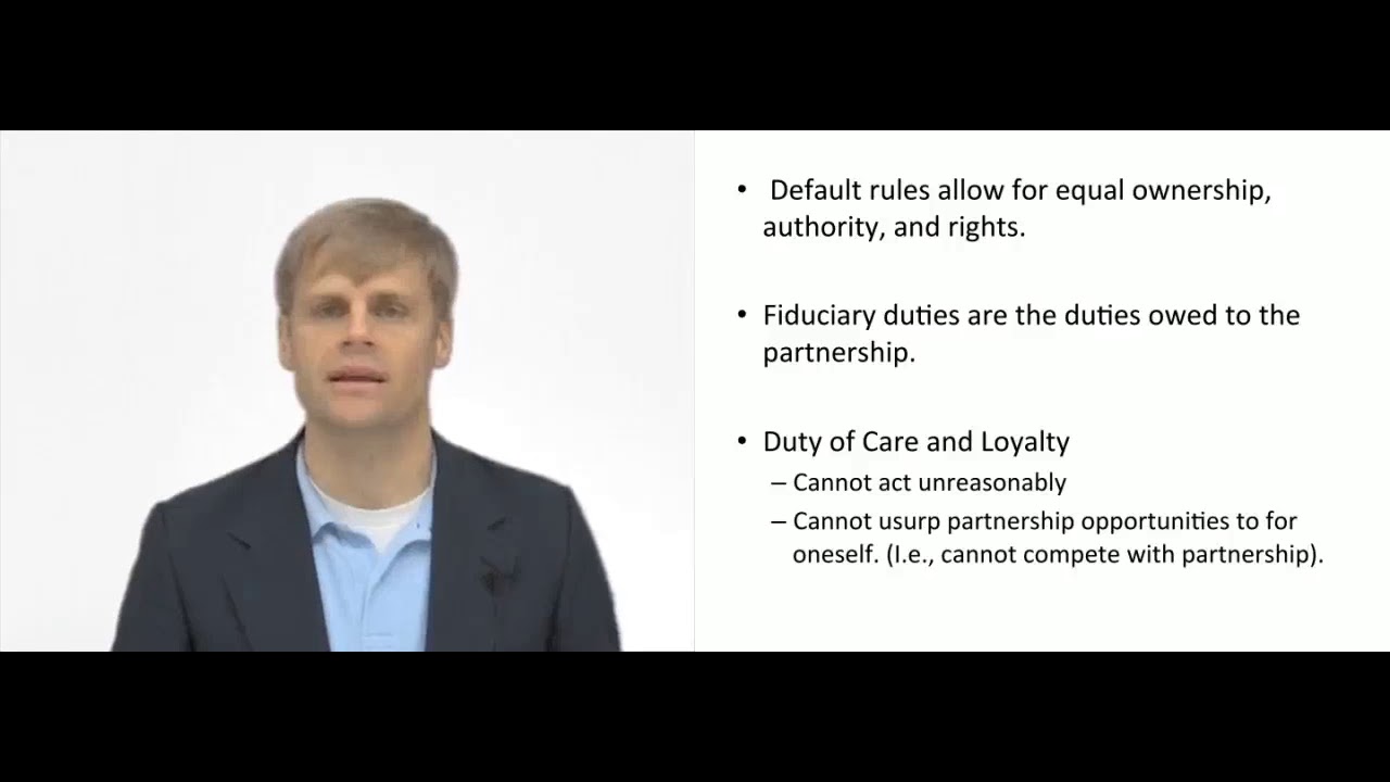'Video thumbnail for Duties within a Partnership'