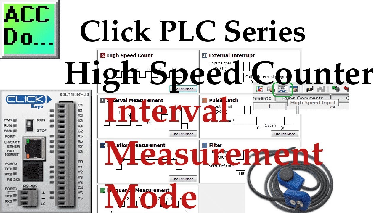 'Video thumbnail for Click PLC High Speed Counter Input Interval Measurement Mode'