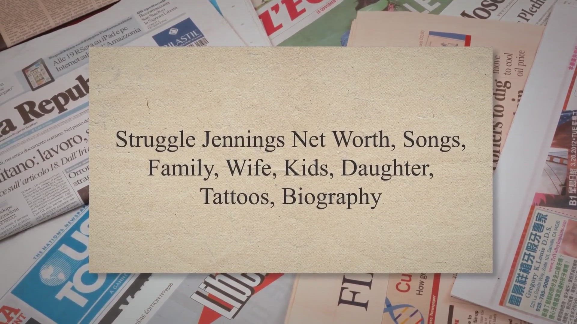 Video thumbnail for Struggle Jennings Net Worth, Songs, Family, Wife, Kids, Daughter, Tattoos, Biography