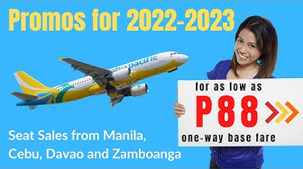 Video thumbnail for Cheapest Cebu Pacific Promo Tickets for 2022 Travel For as Low as P88 One Way Base Fare