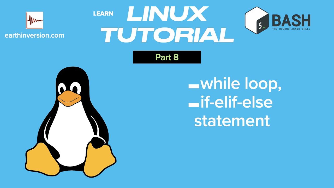 'Video thumbnail for Linux Tutorial Part 8: while loop and if-else condition'