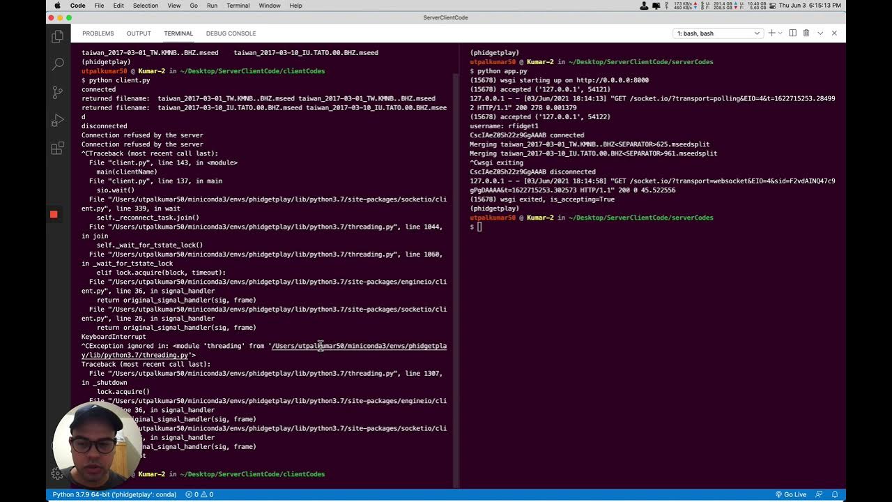Video thumbnail for Python-Socketio: Send files from client to server asynchronously and securely