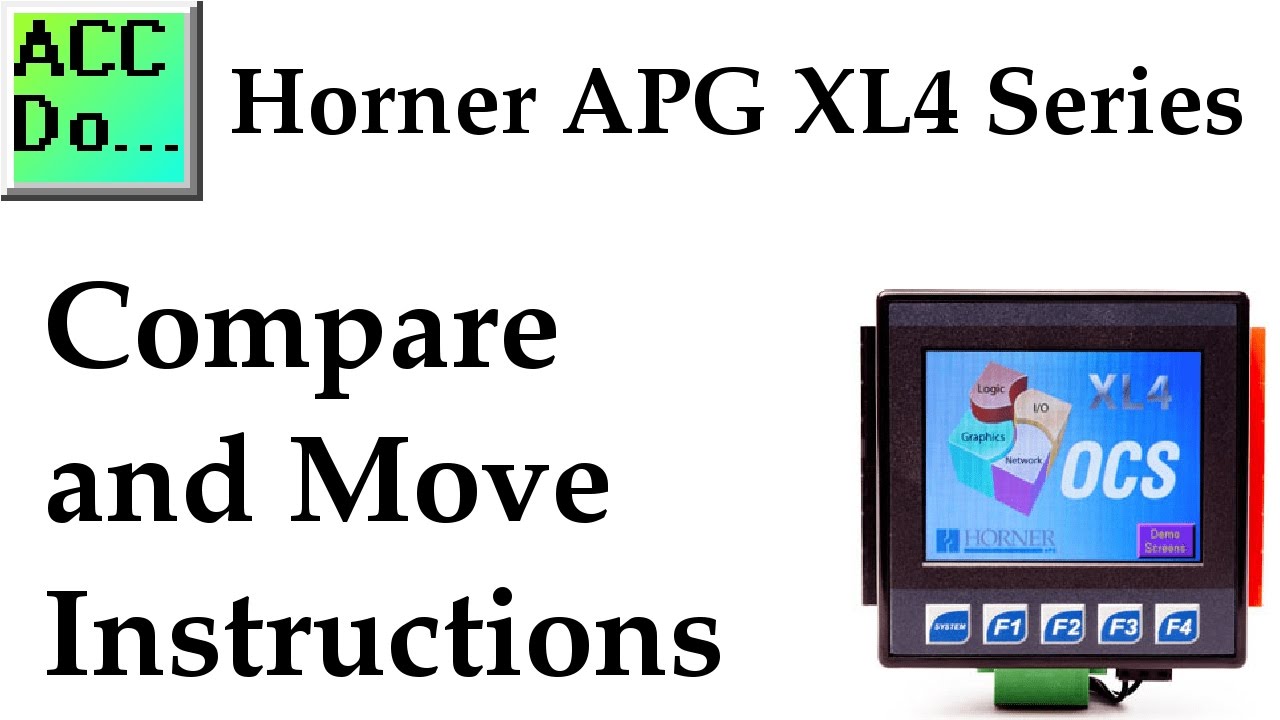 'Video thumbnail for Horner XL4 PLC Compare and Move Instructions'