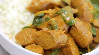 'Video thumbnail for Keto Curried Sausages - 30 min Weeknight Keto Meal'