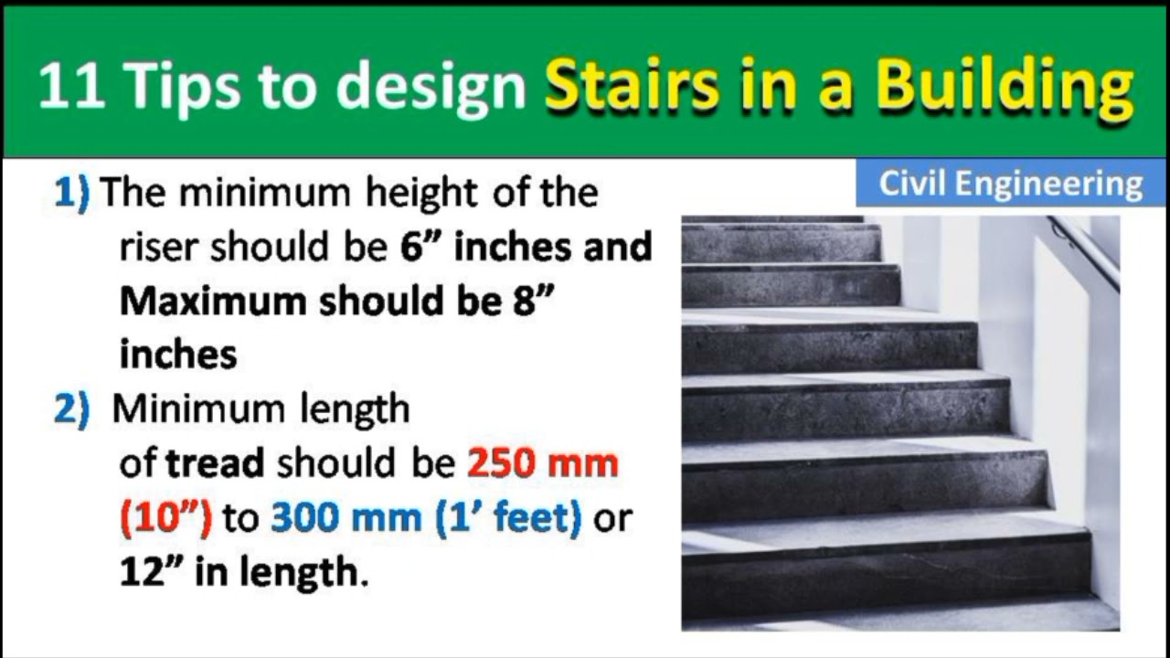 'Video thumbnail for 11 Tips to design a stairs of a building | Design of straircase'