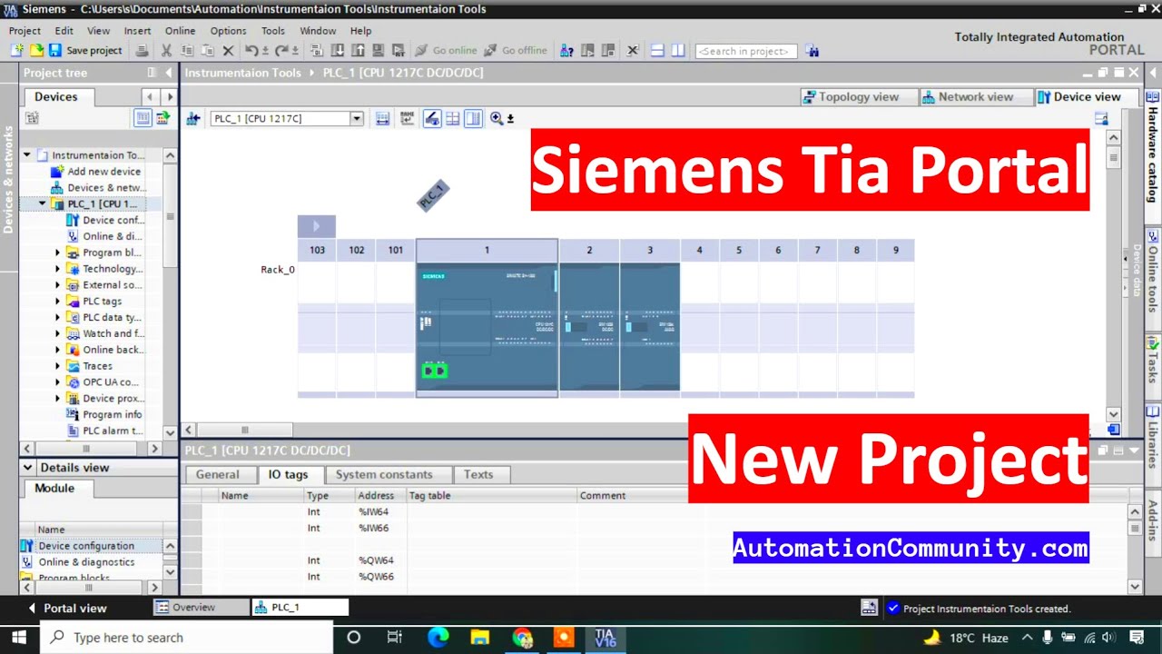 'Video thumbnail for How to Create New Project in Siemens Tia Portal? - Configuration Tutorial'
