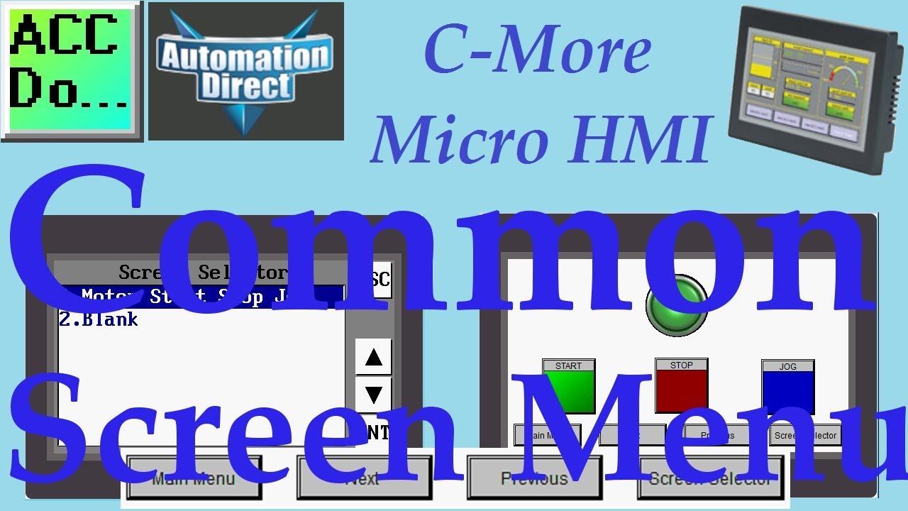 'Video thumbnail for C-More Micro HMI Common Screen Menu'