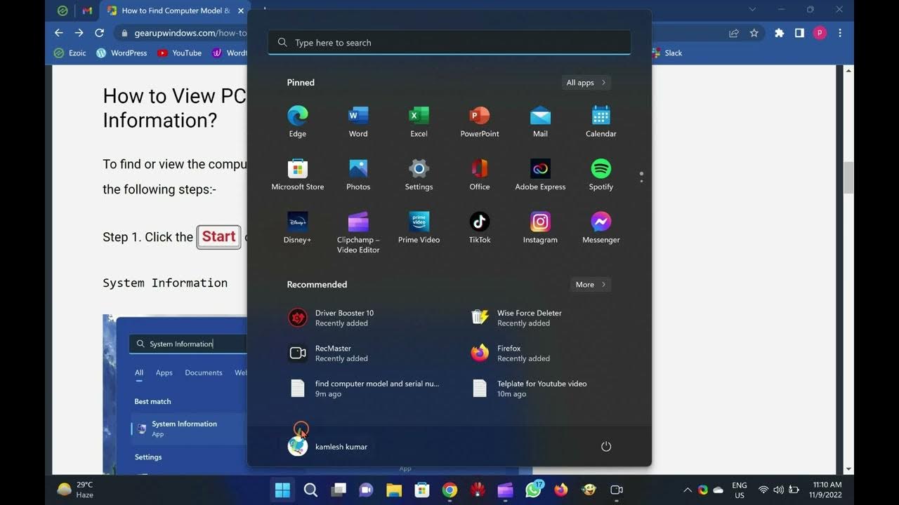 'Video thumbnail for 2 Ways to Find Computer Model & Serial Number of Windows 11 PC'