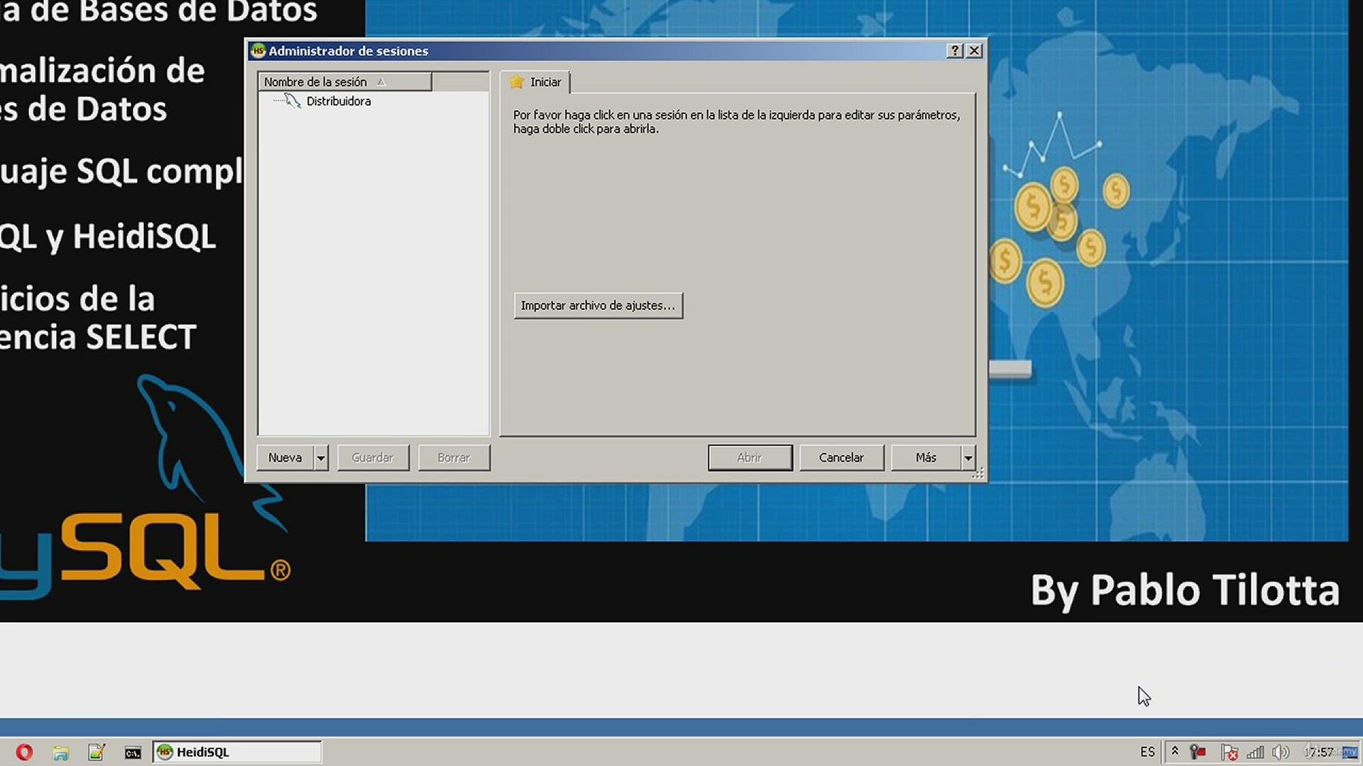 'Video thumbnail for 010 Conectando al Servidor de Base de Datos con HeidiSQL'