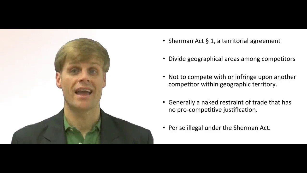 'Video thumbnail for Sherman Act Territorial Agreement'