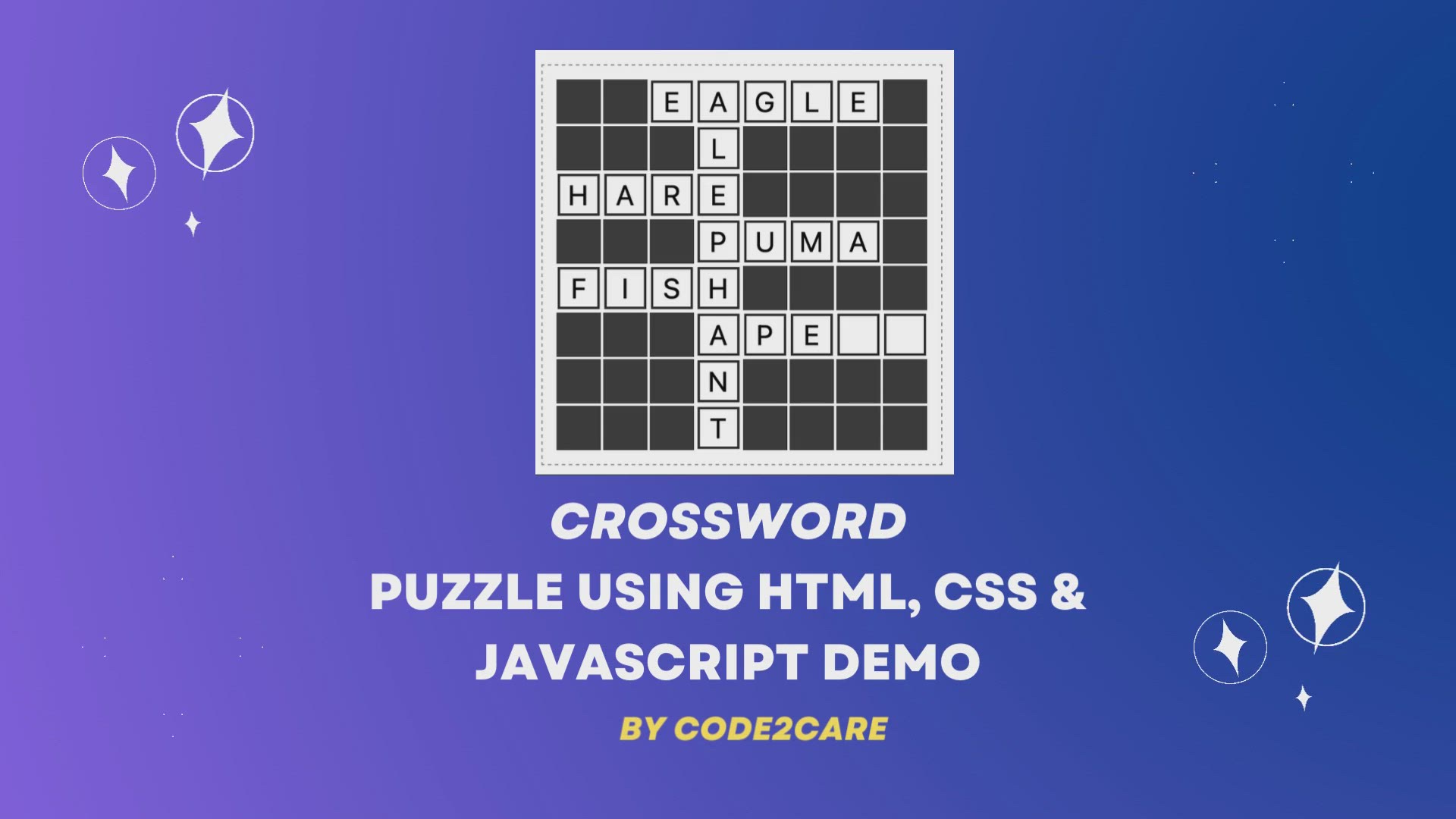'Video thumbnail for Crossword Puzzles - using HTML, CSS & JavaScript Demo'