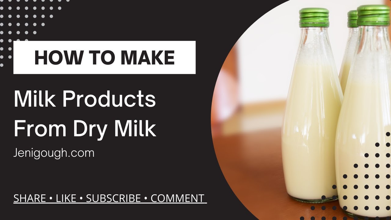 Video thumbnail for How To Make Milk Products From Dry Milk // Jeni Gough