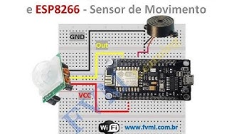 Video thumbnail for Alarme de Segurança com Sensor PIR e ESP8266 - Sensor de Movimento