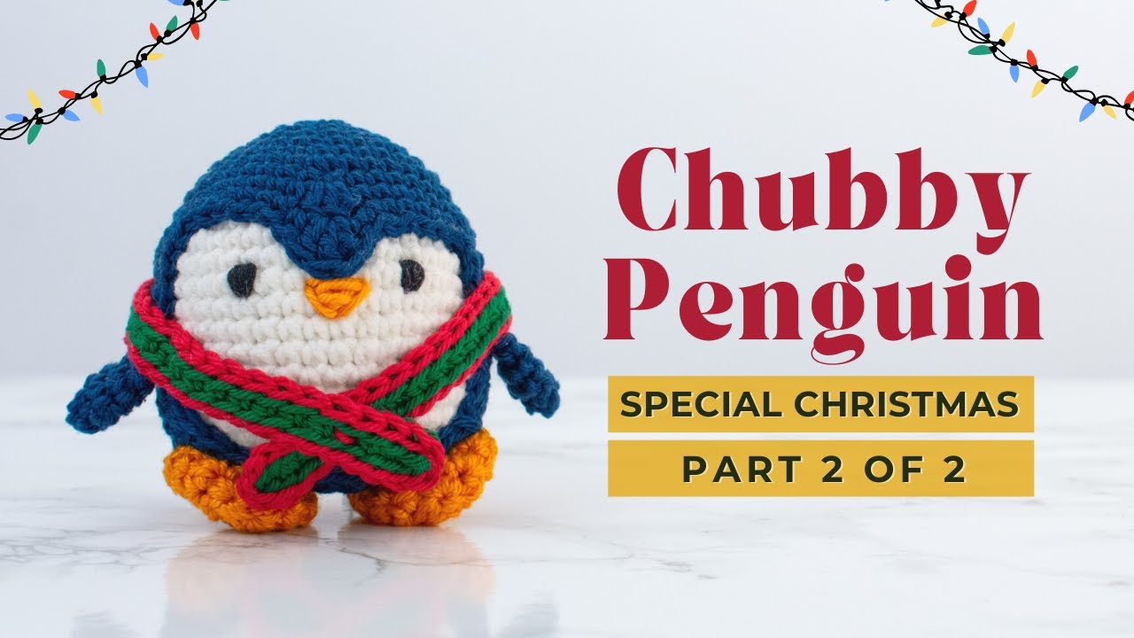 'Video thumbnail for Chubby Penguin amigurumi pattern | How to crochet a Penguin Christmas ornament pattern PART 2'