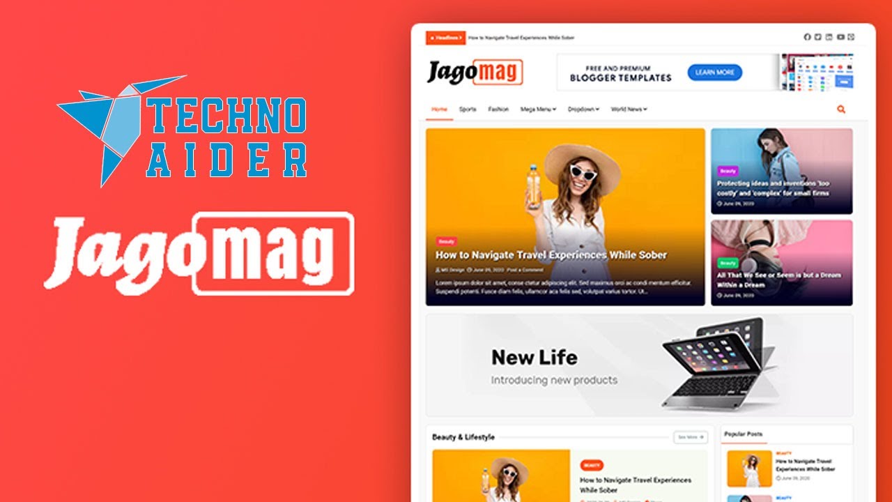 Video thumbnail for Jago Mag Magazine Premium Blogger Template Free download