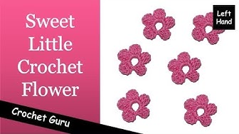 Video thumbnail for Crochet Flower Pattern - Easy Pattern (Left Hand)