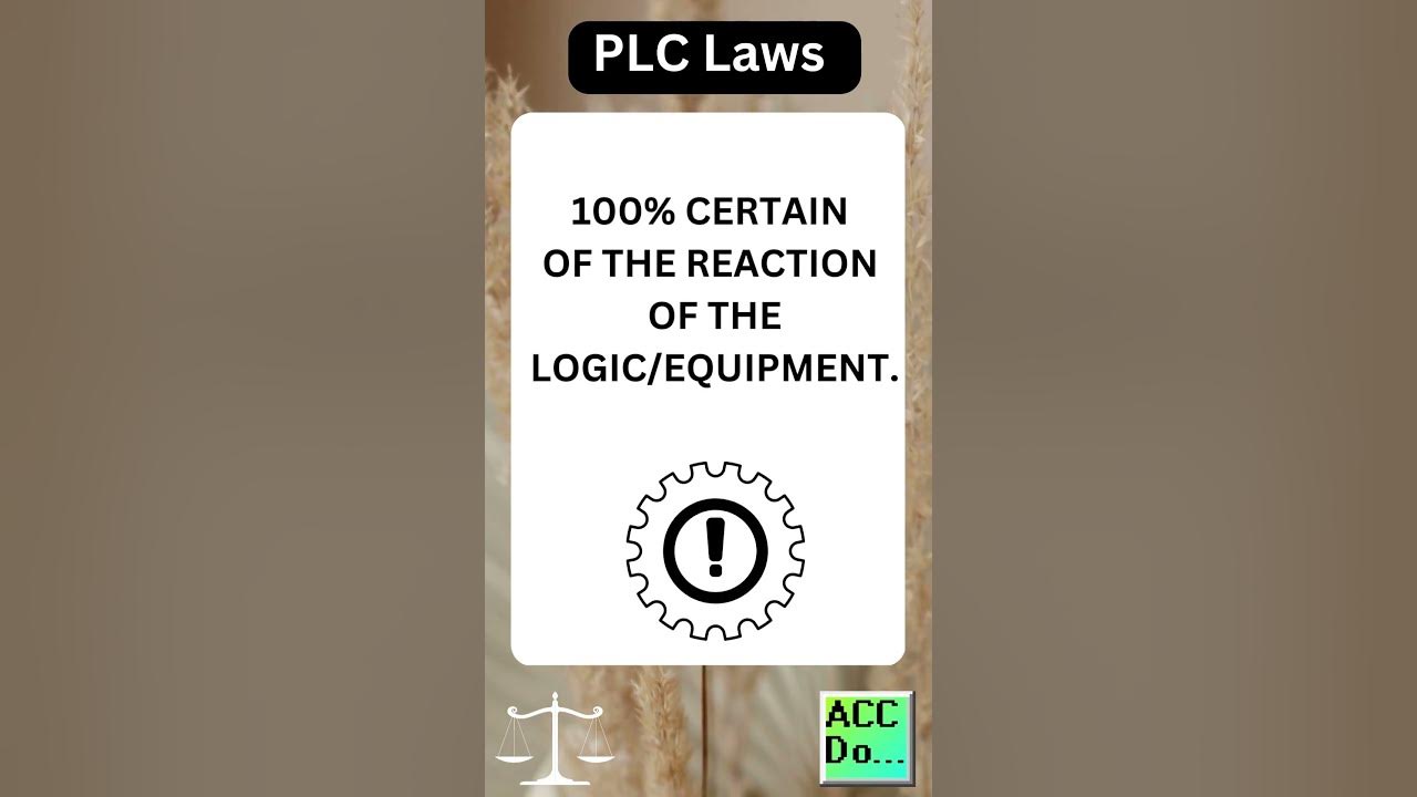 'Video thumbnail for PLC Laws #23.1 - NEVER, EVER, PUT A FORCE IN PLACE UNLESS'