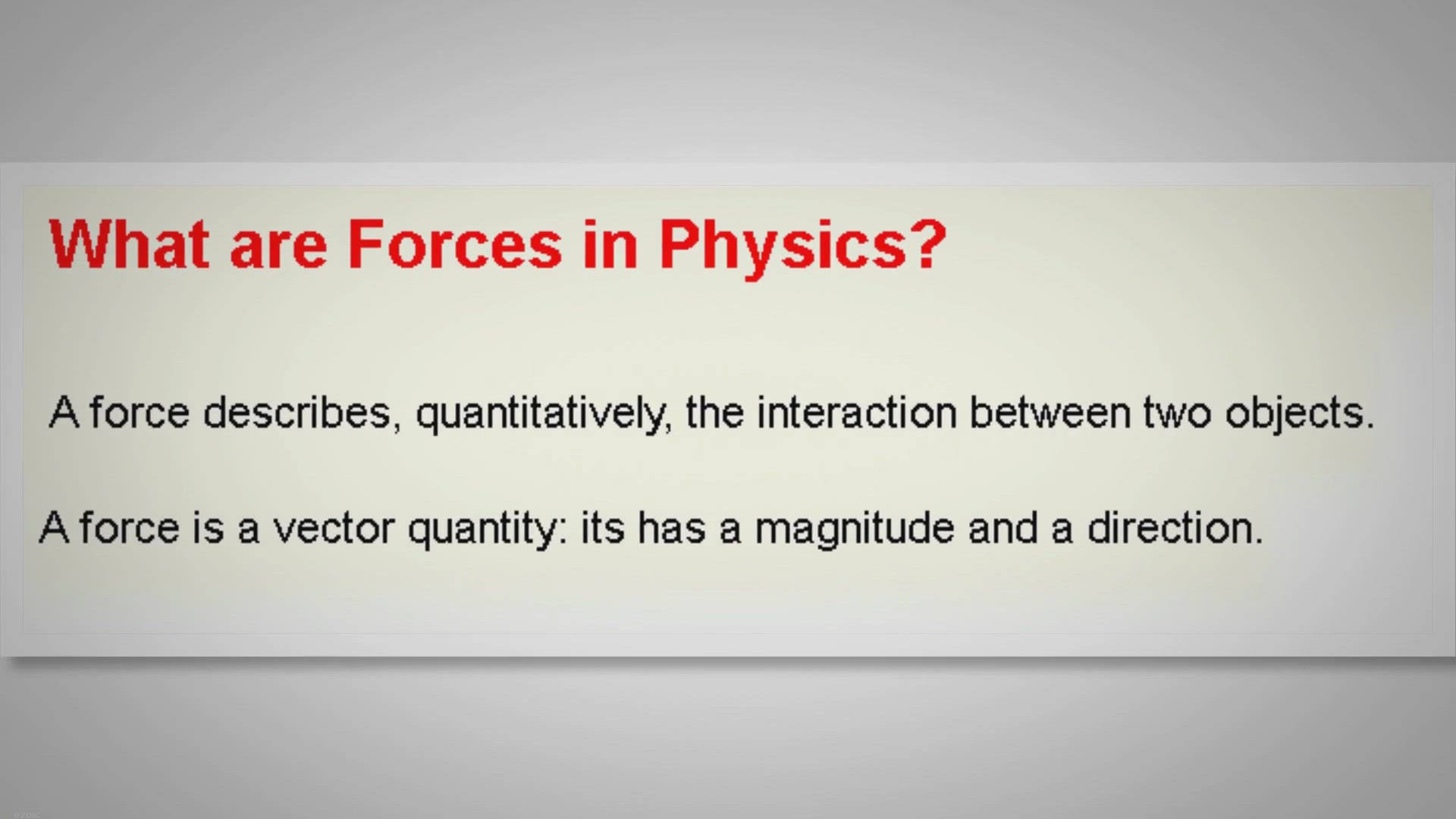 'Video thumbnail for What are Forces in Physics?'