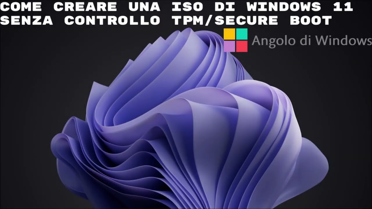 Video thumbnail for Come Scaricare la ISO di Windows 11 e creare una chiavetta senza controllo TPM e Secure Boot