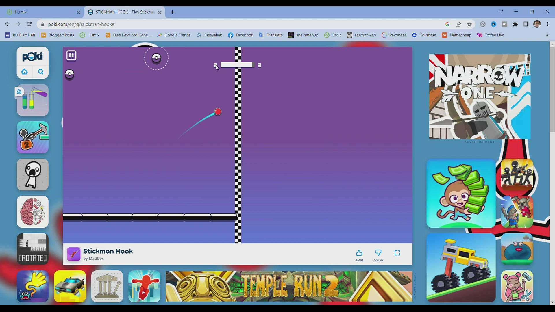 'Video thumbnail for STICKMAN HOOK - Play Stickman Hook on Poki'