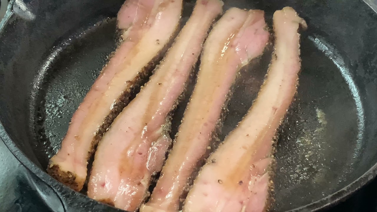 'Video thumbnail for Cooking And Tasting The Baconer Uncured XXXL Bacon Steaks'