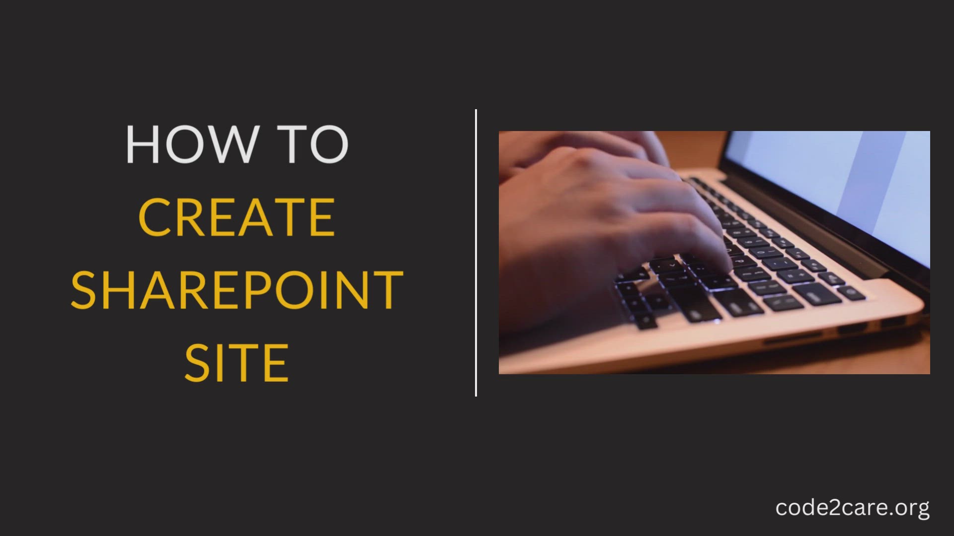 'Video thumbnail for How to create a SharePoint Site'