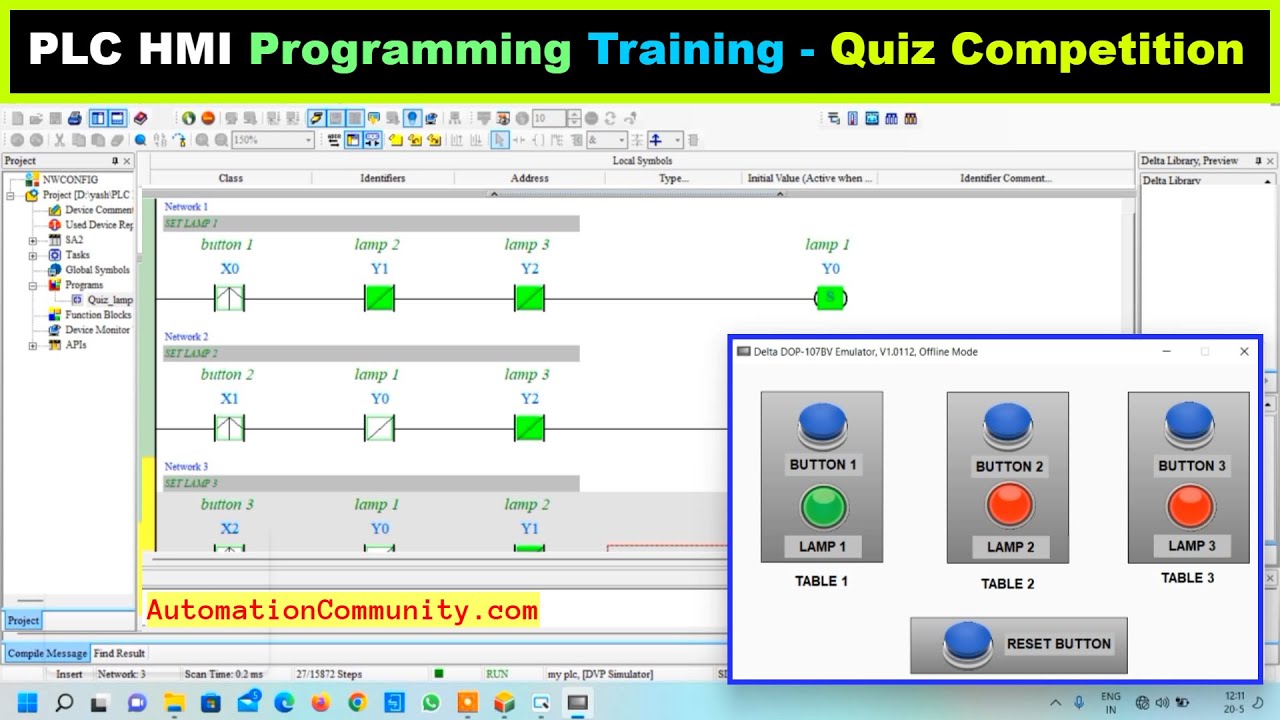 'Video thumbnail for PLC HMI Programming Online Training - Quiz Competition SCADA Tutorial'