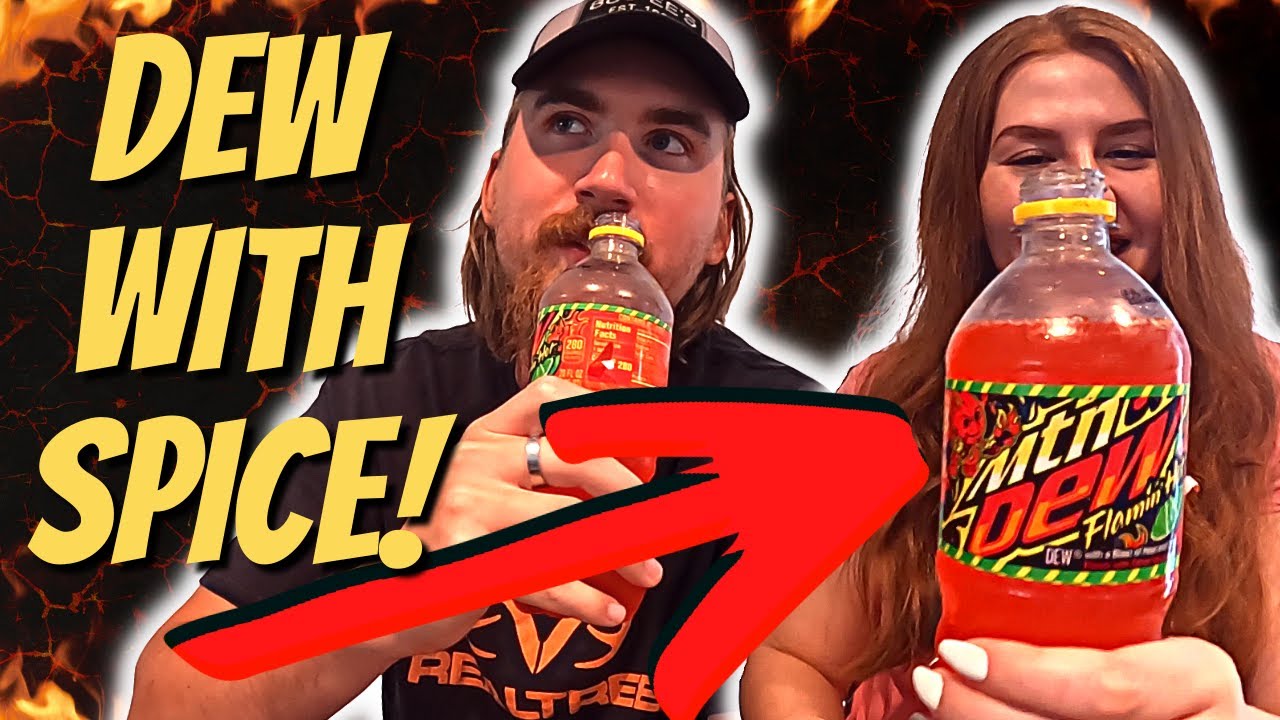 Video thumbnail for We Tried Flamin' Hot Mountain Dew | SPICY LIME MTN DEW