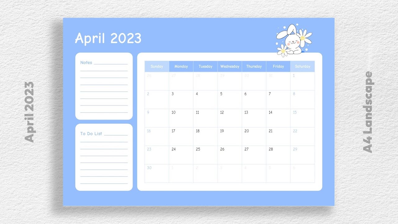'Video thumbnail for Cute April 2023 Calendar Free Download'