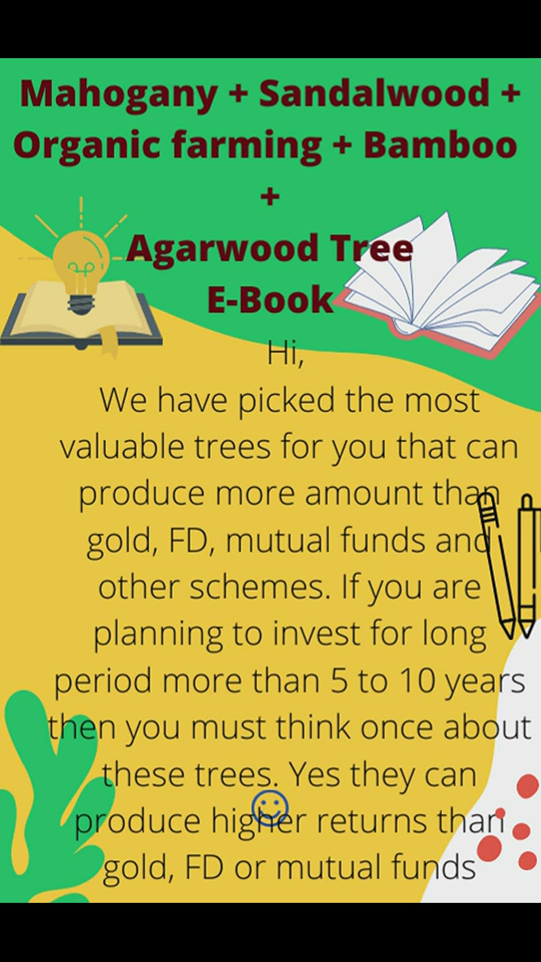 Video thumbnail for 5 in 1 E book (Buy from top menu bar) - Mahogany + Agartree + Sandalwood + Organic farming + Bamboo