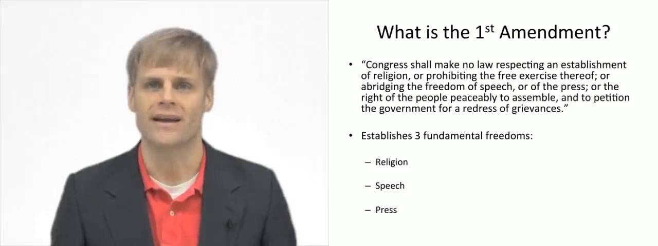 'Video thumbnail for The 1st Amendment of the US Constitution - Explained'