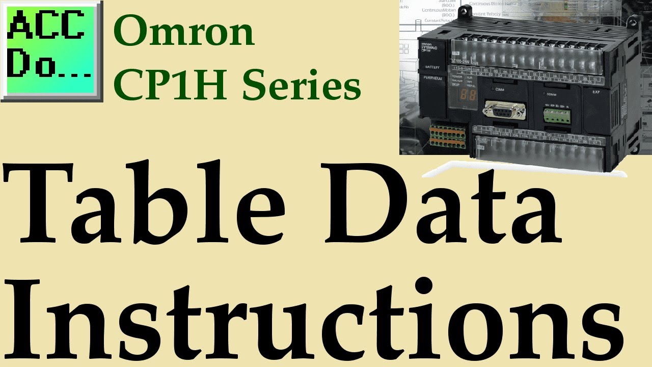 'Video thumbnail for Omron CP1H Table Data Instructions'