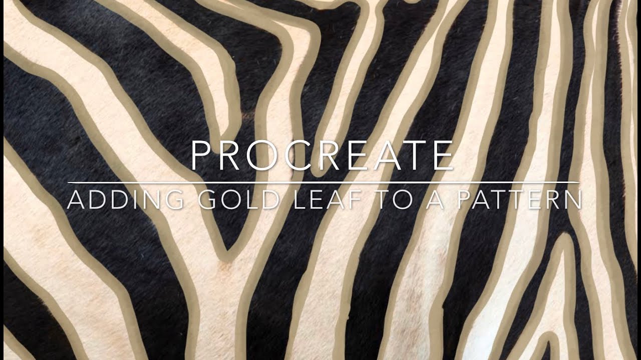 'Video thumbnail for Procreate - How to Add Gold Leaf To A Design Pattern'