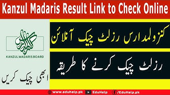 Video thumbnail for Kanzul Madaris Result 2022 Link to Check Online