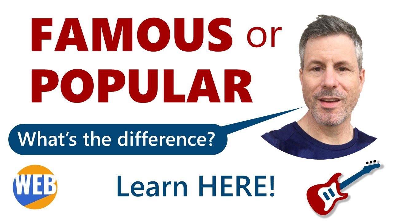 'Video thumbnail for Learn to use confusing Words in English - famous and popular (+ over 10 natural examples!)'