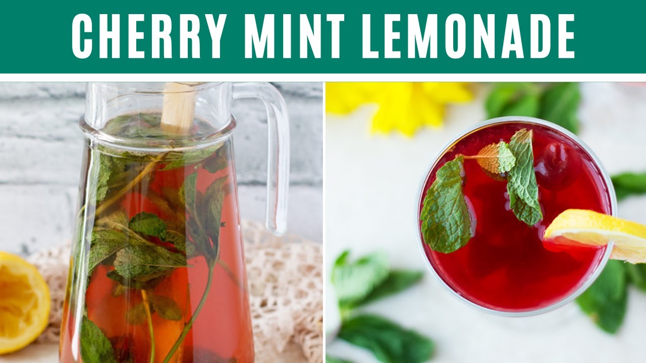 Video thumbnail for CHERRY MINT LEMONADE I drink, simple, homemade.