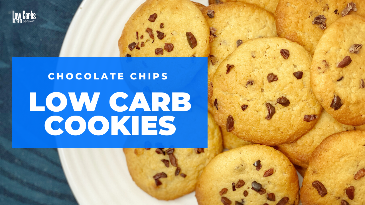 Video thumbnail for 2,5 g Carb Chocolate chip Low Carb Cookies Rezept - Low Carb Rezepte - LowCarbsRezepte.de
